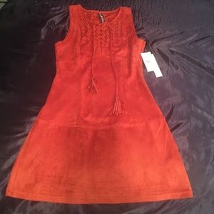 DesignLab Rust Colored Dress